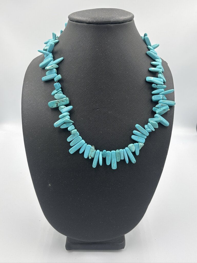 Kingman Turquoise Statement Necklace- 22"