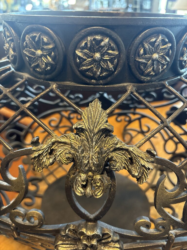 Iron Scrolled Metal Vase- 22X5X18H