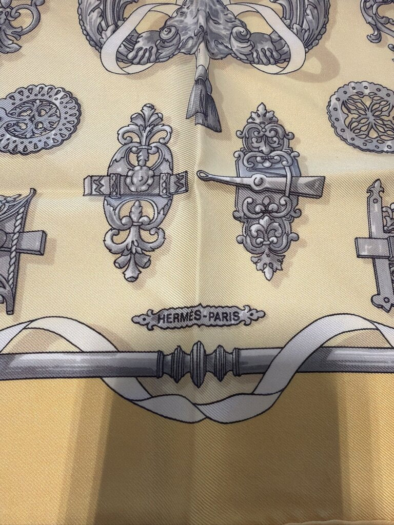 Hermes "Ferronnerie" Silk Scarf 42 CM