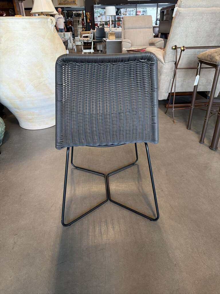 All Weather Wicker Slope Indoor/Outdoor Dining Chairs- Pair