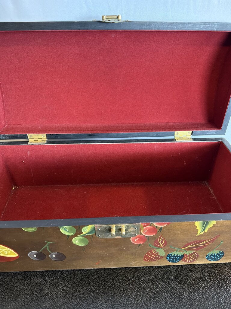 Fruit Painted Domed Box- 20X9X8