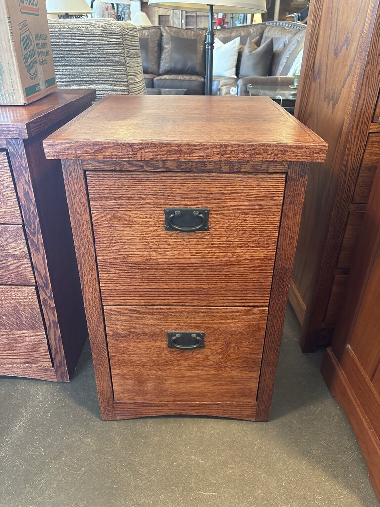 Oak Craft 2 Door Mission File Cabinet- 24X20X30