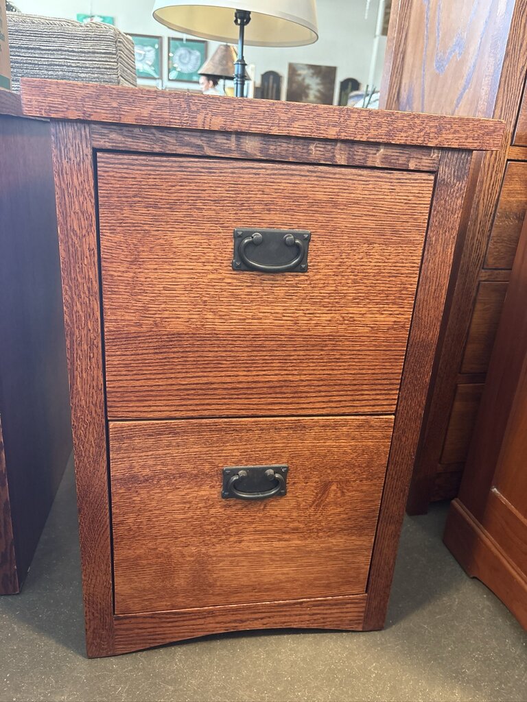 Oak Craft 2 Door Mission File Cabinet- 24X20X30