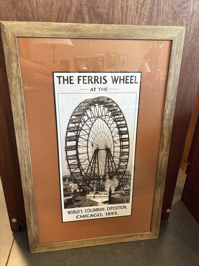 The Ferris Wheel, 1893 Framed Poster- 28.5X43.5