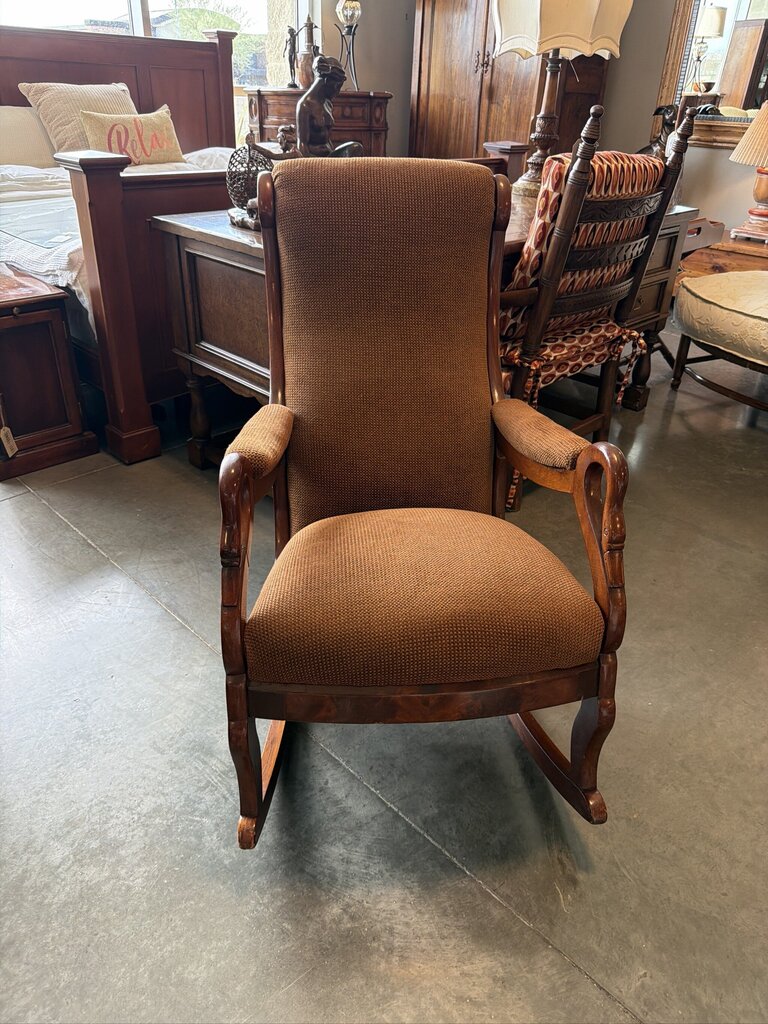 Vintage Rocking Chair W/ Gooseneck Arms- 23X30X39