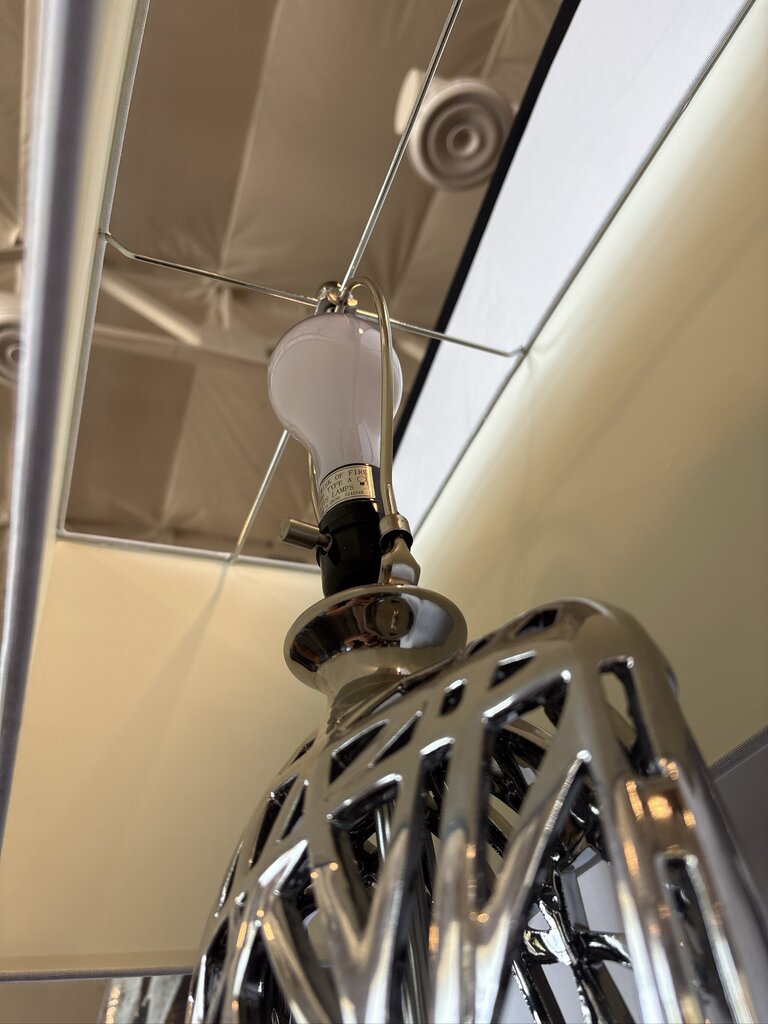 Nova Birds Nest Heart Chrome Lamp- 18.5X10X30H