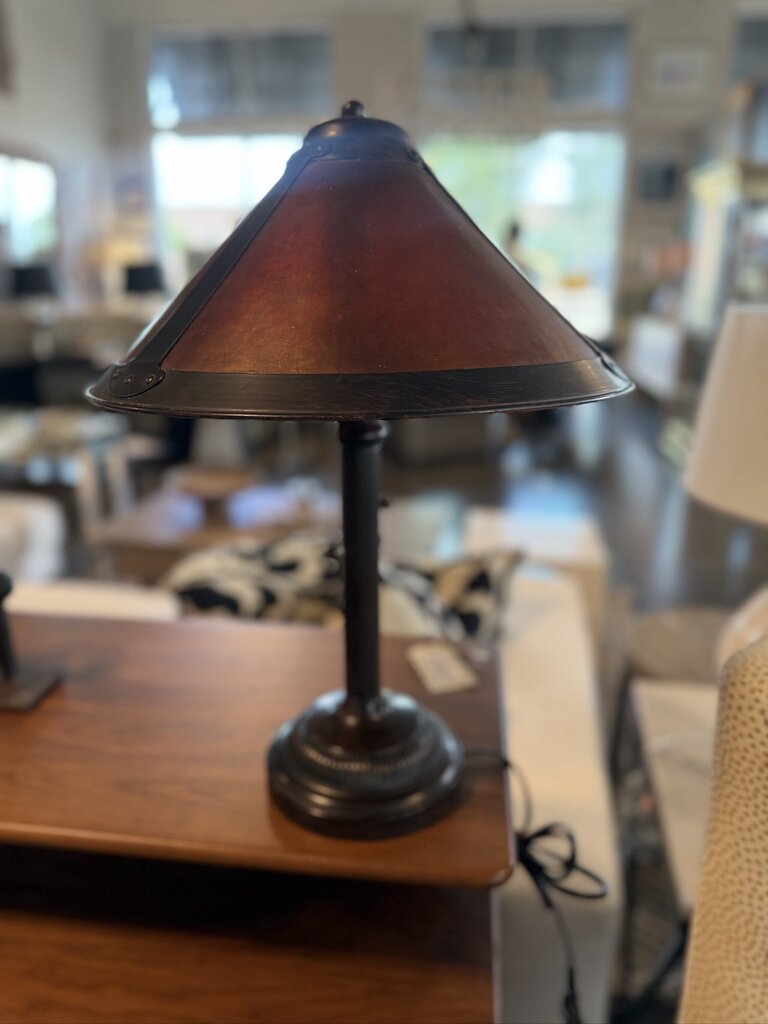 Vintage Dirk Van Erp Style Copper & Mica Table Lamp- 21H