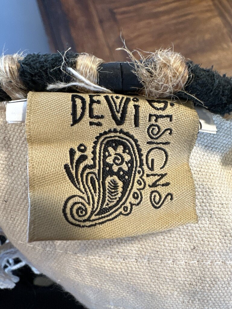 Devi Designs Leather Woven Lunbar Pillow- 35X14