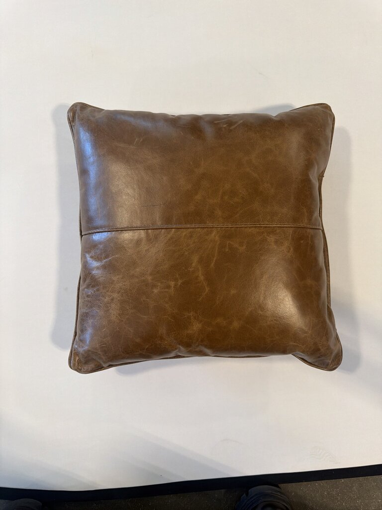 Leather Throw Pillow - 17X17