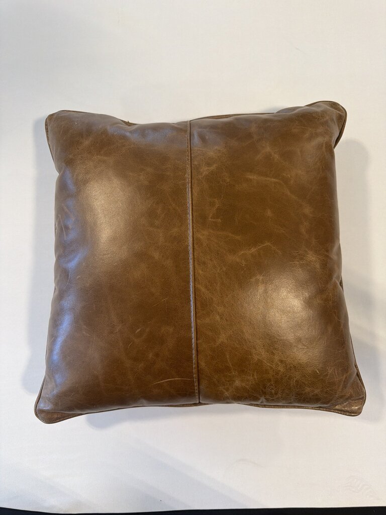 Leather Throw Pillow - 17X17