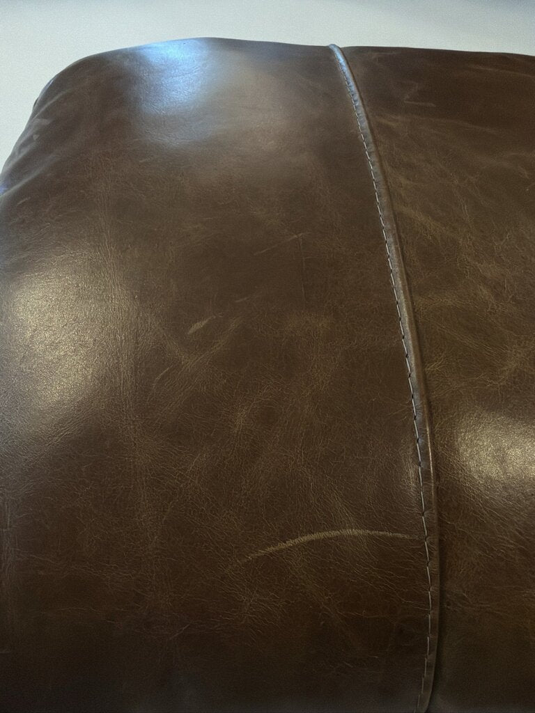 Leather Throw Pillow - 17X17