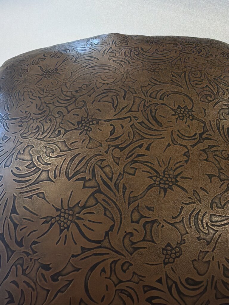 Leather Embossed Reversible Pillow- 17X17