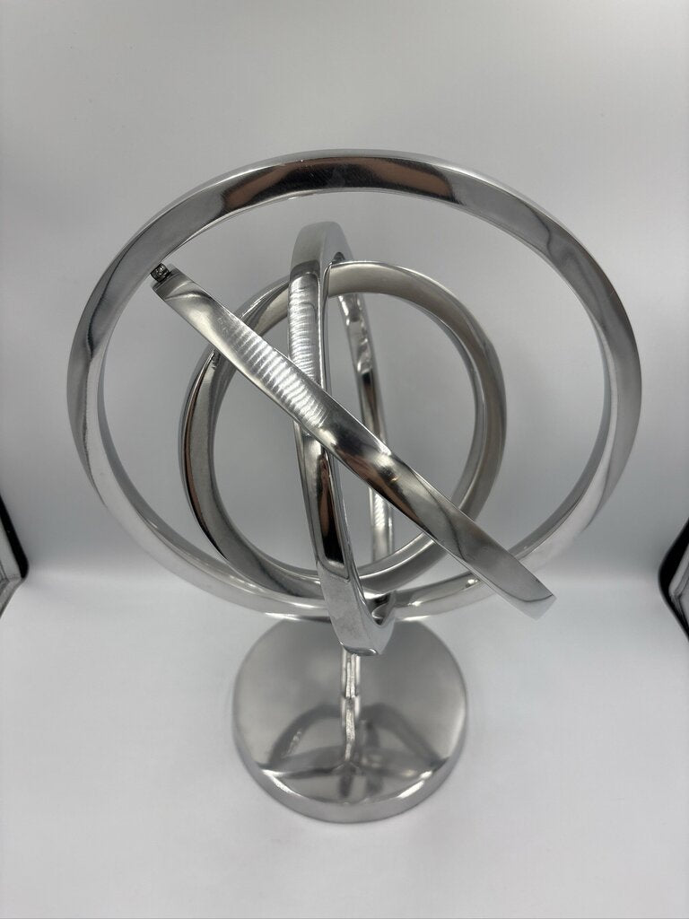 Chrome Sphere On Stand-12X7X17H