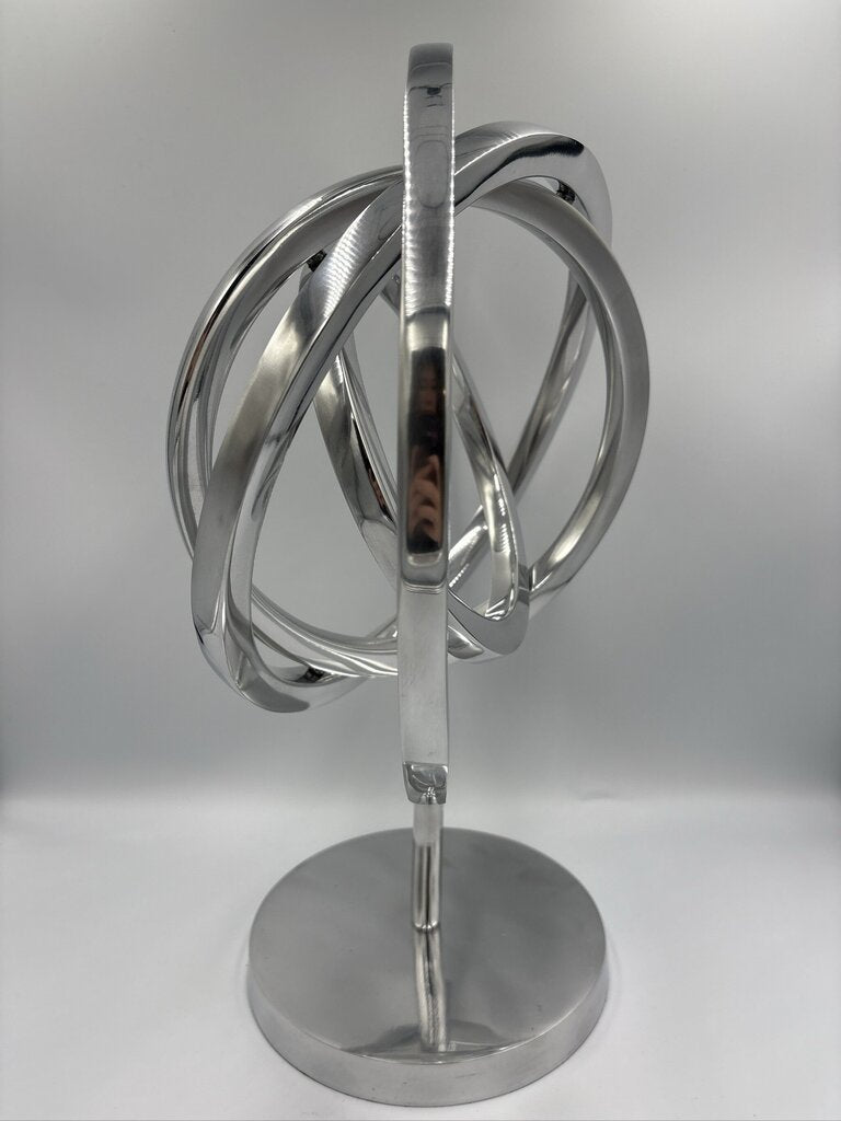 Chrome Sphere On Stand-12X7X17H