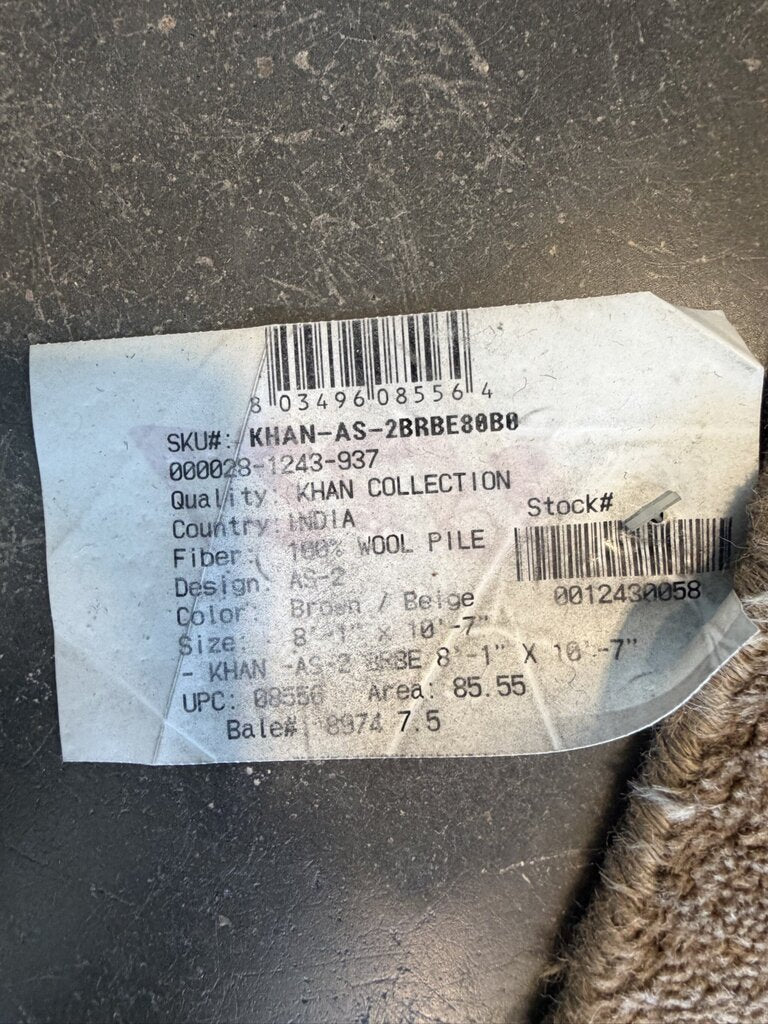 Khan Collection Wool Rug From India- 8'1X10'7