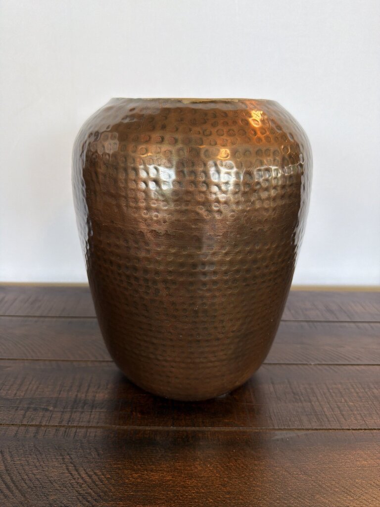 Pounded Copper Pot- 8X8X11.5- AS IS