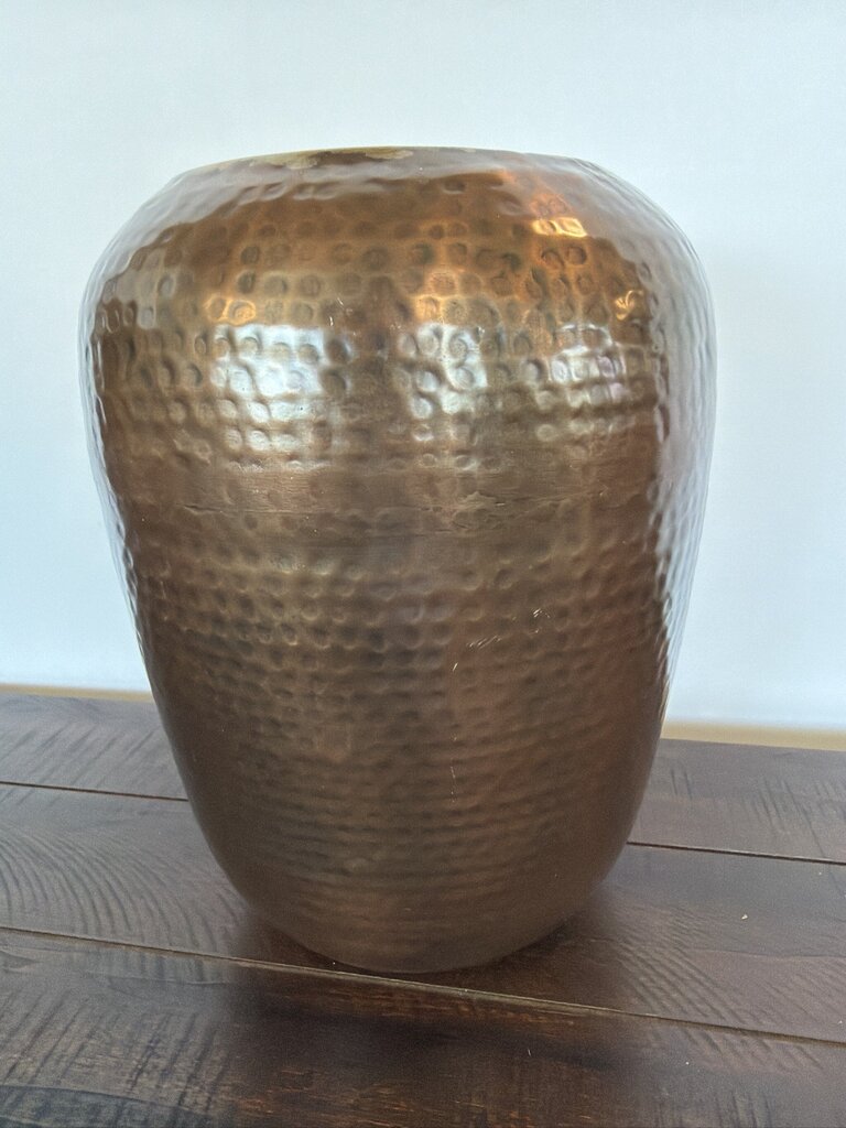 Pounded Copper Pot- 8X8X11.5- AS IS