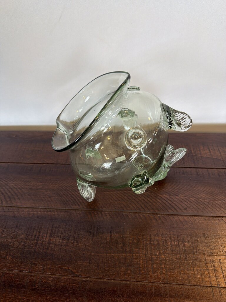 Hand Blown Fish Vase- 8X8X8H - AS IS