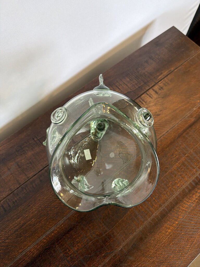 Hand Blown Fish Vase- 8X8X8H - AS IS