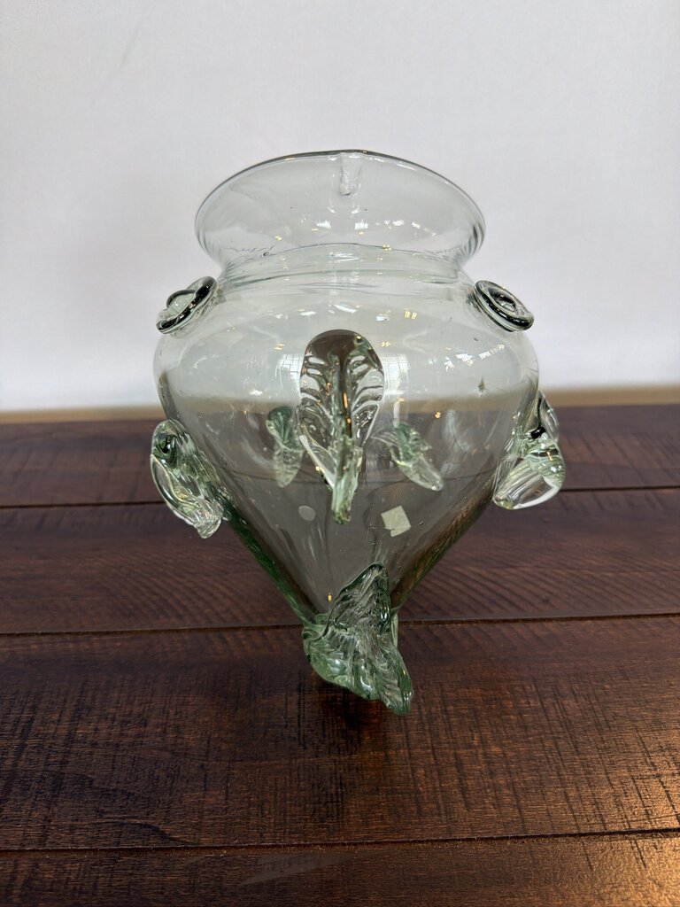 Hand Blown Fish Vase- 8X8X8H - AS IS