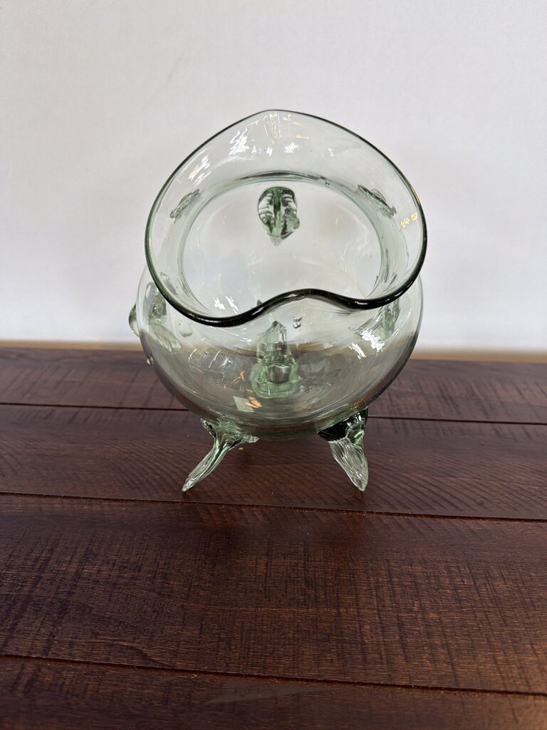 Hand Blown Fish Vase- 8X8X8H - AS IS