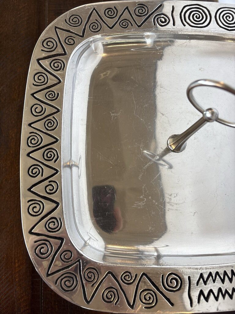 Vintage Wilton Armetale 2-Tier Square Serving Tray- 14X14X11