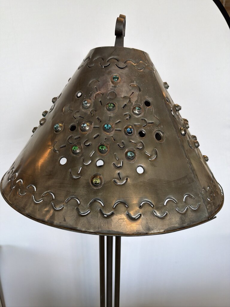 Embellished Punched Tin & Iron Floor Lamp - 20X66H
