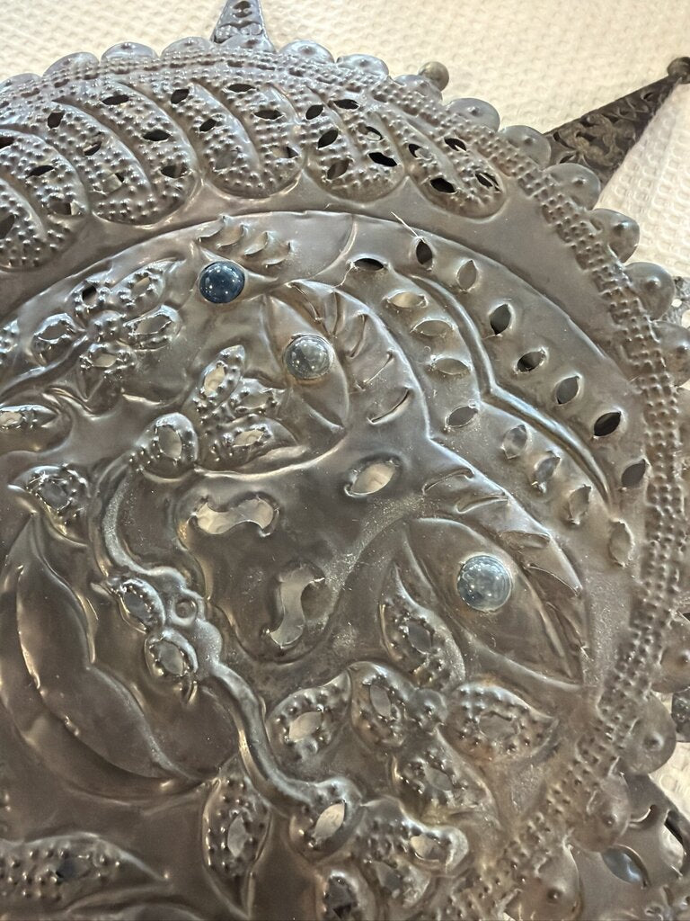 Metal Sun & Moon Candle Holder Wall Art - 8X30H