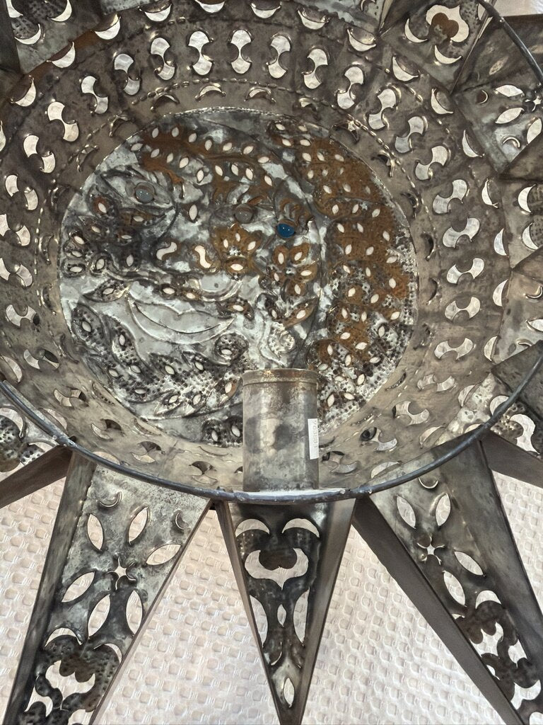 Metal Sun & Moon Candle Holder Wall Art - 8X30H