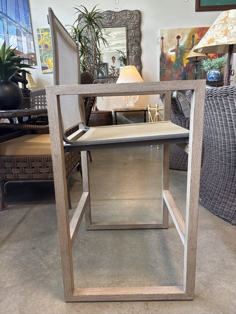 RH Aegean Teak & Mesh Counter Stools- Set of 4 - AS IS