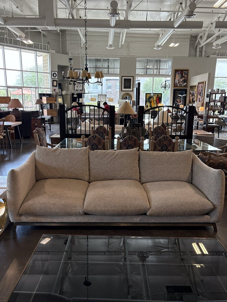 Bernhardt Cream Upholstered Sofa - 98X43X33