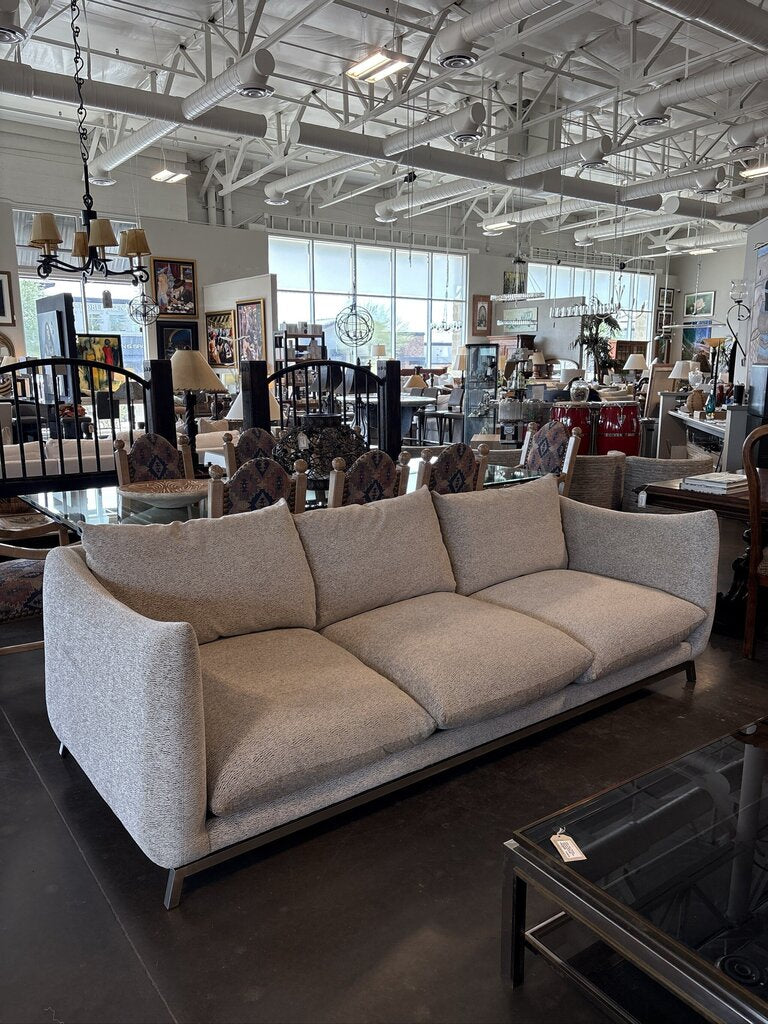 Bernhardt Cream Upholstered Sofa - 98X43X33