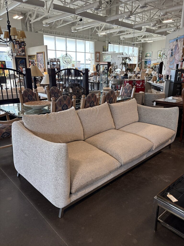 Bernhardt Cream Upholstered Sofa - 98X43X33