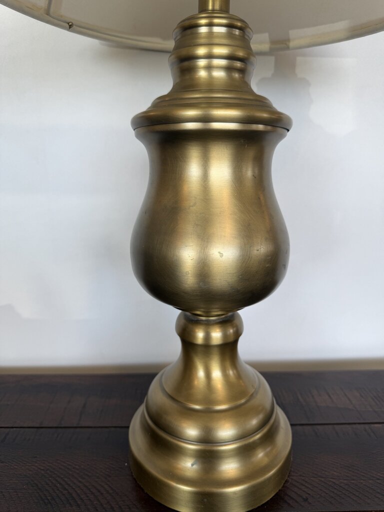 Antique Gold Balustrade Style Lamps- Pair- 26.5H
