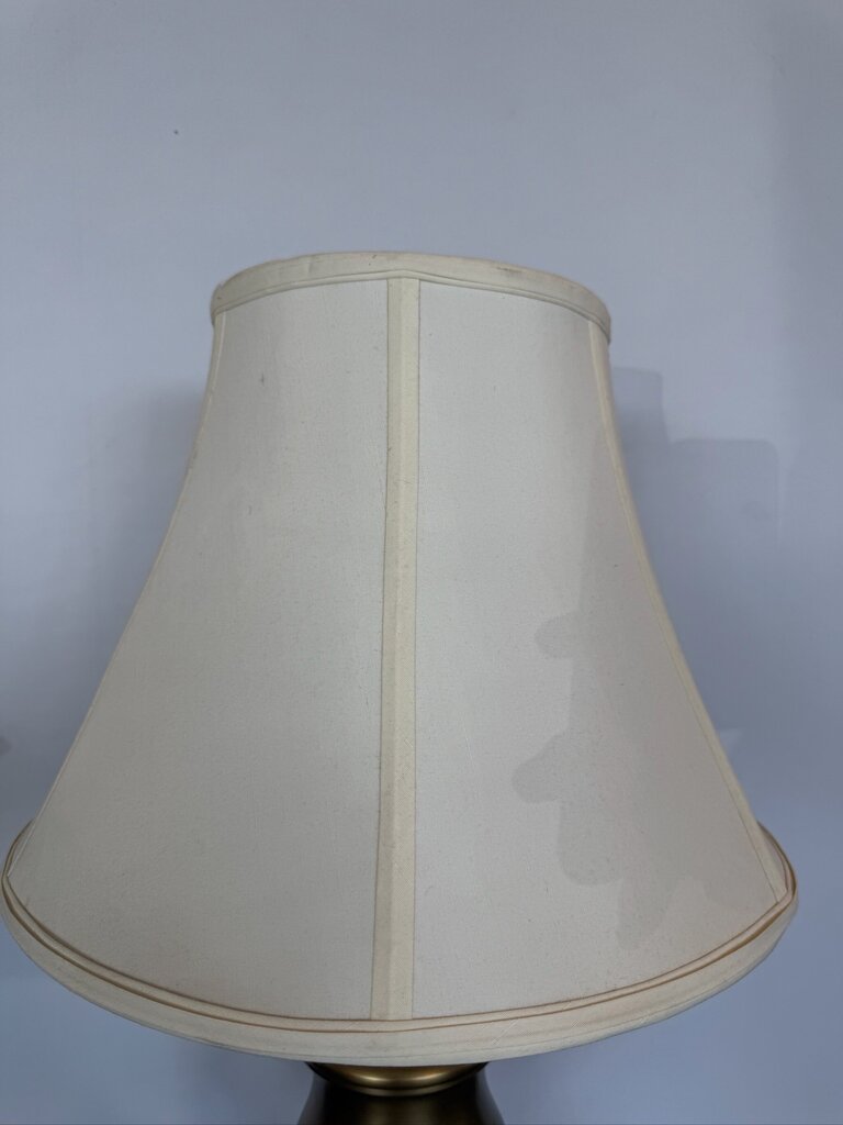 Antique Gold Balustrade Style Lamps- Pair- 26.5H