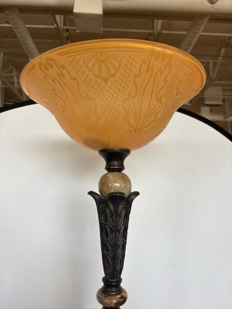 Bronze Neoclassical Torchiere Floor Lamp -72H
