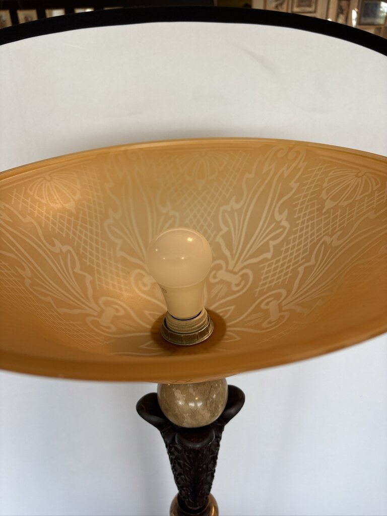 Bronze Neoclassical Torchiere Floor Lamp -72H