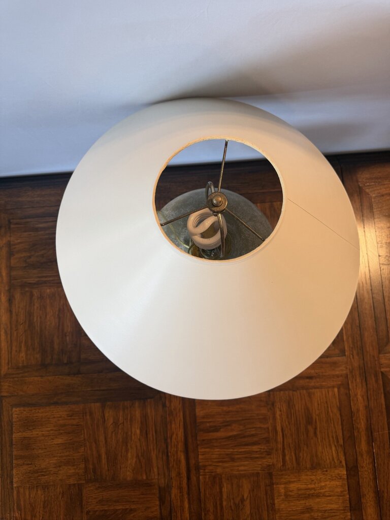 White Washed Clay Table Lamp- 22X22X27