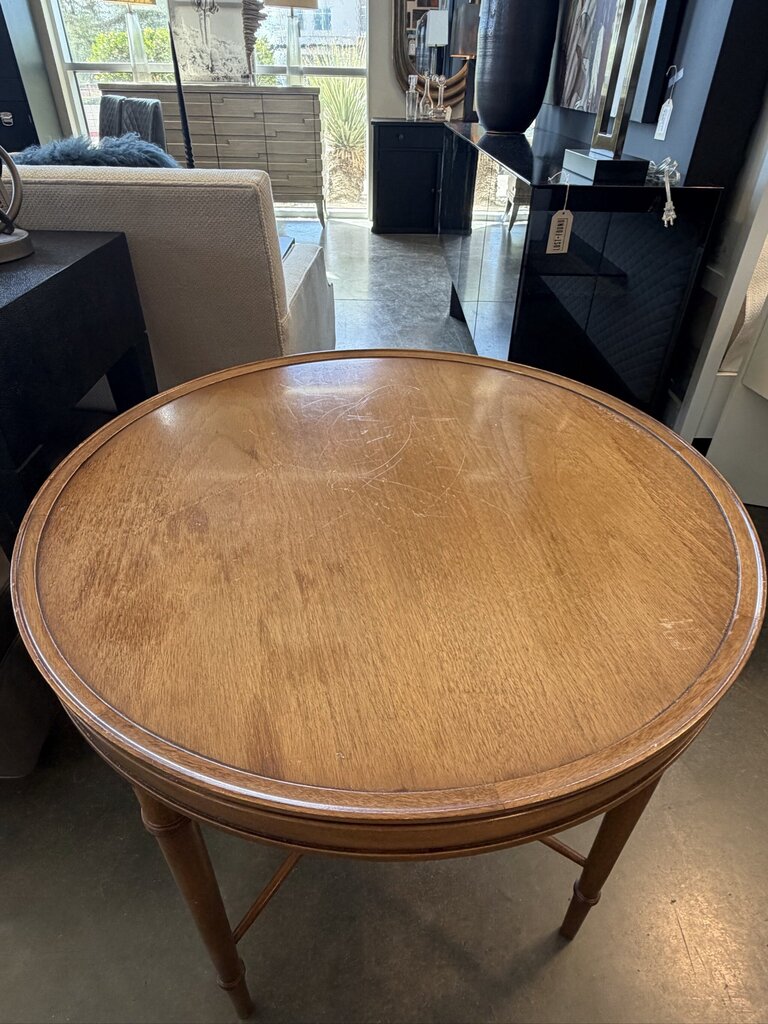 Vintage Kittinger KT2806 Round Side Table- AS IS- 28X27H