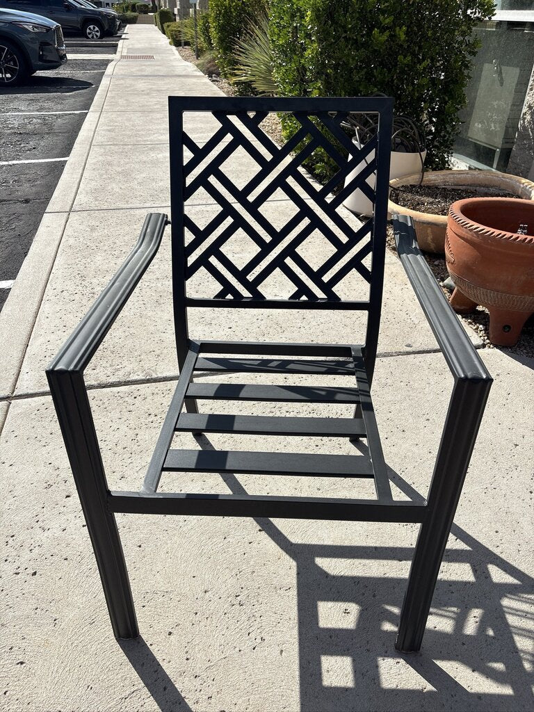 Granite Patio Dining Set W/ 6 Chairs- No Cushions - 58x45x32H