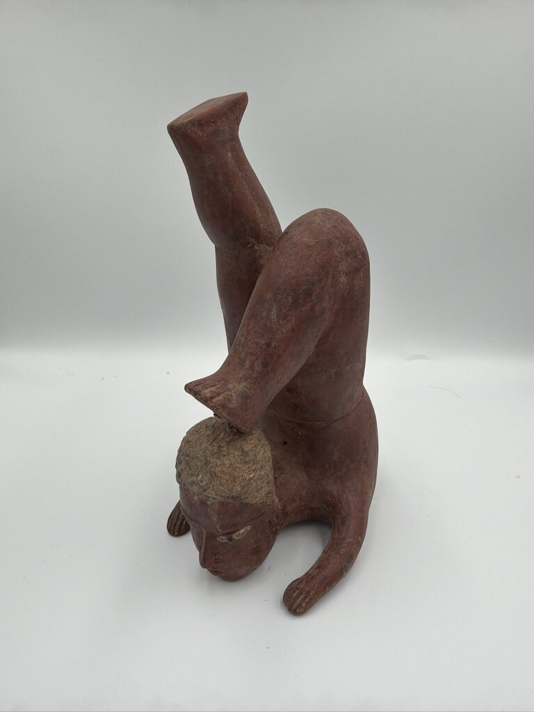 Clay Mayan Acrobat Figure- 5X6X9-AS IS