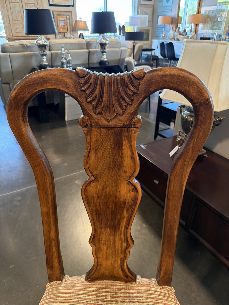 Vintage Carved Wood Dining Chairs- Set of 8