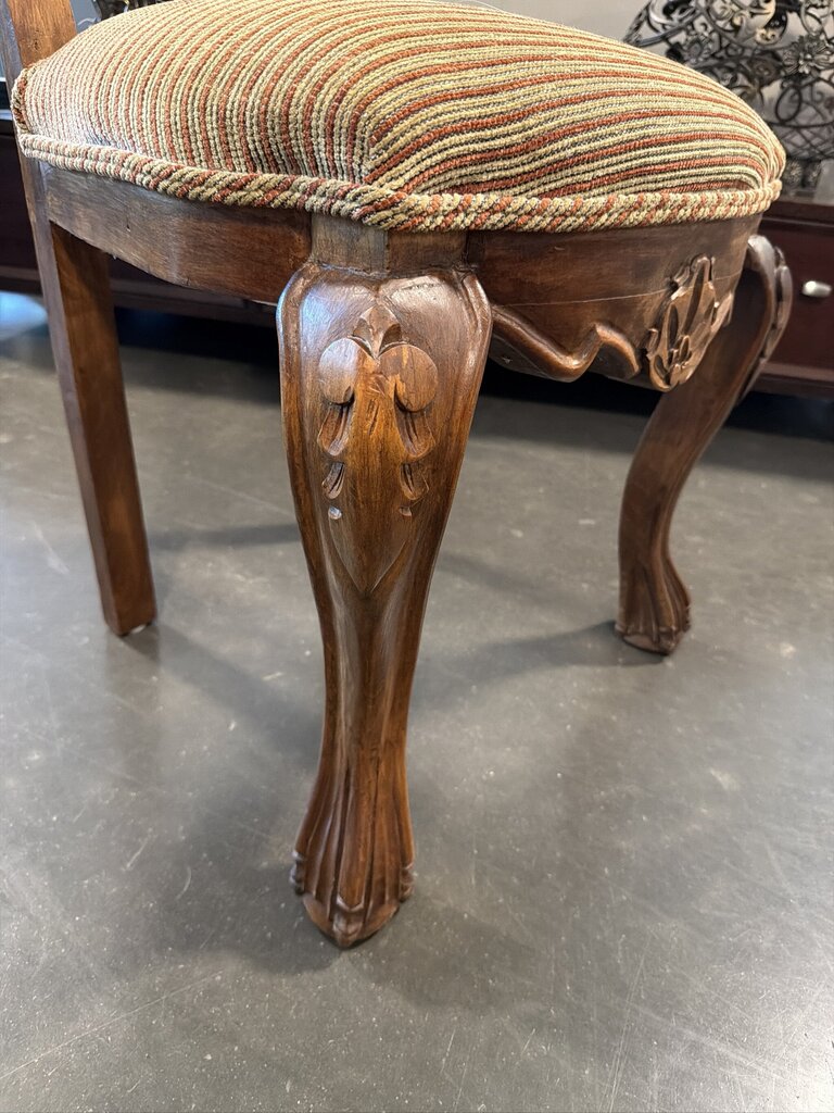 Vintage Carved Wood Dining Chairs- Set of 8