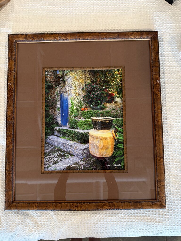 San Miguel de Allende Burl Framed Signed Photo By Louis Castillo- 21X24