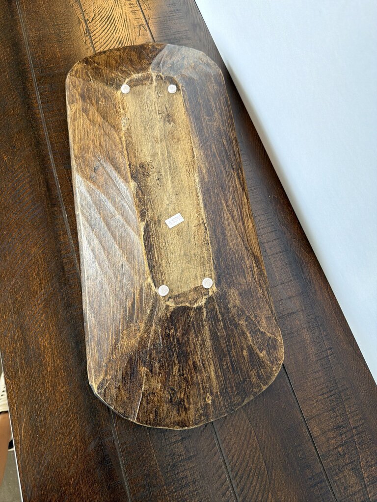 Rustic Oval Wood Bowl- 21.5X10X3