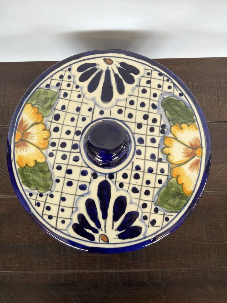 Talavera Tortilla Warmer W/ Lid- 8X8X5