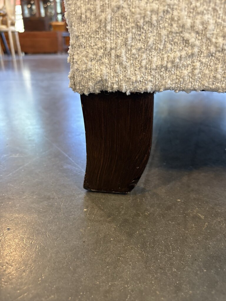 Ivory Boucle Chair W/ Nail Heads - 38X40X32.5