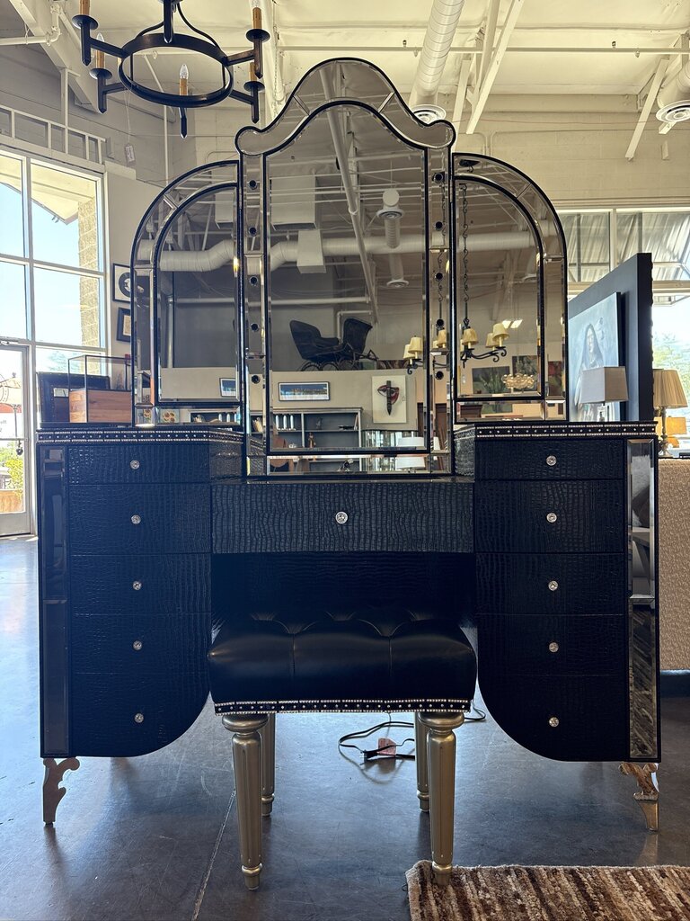 Michael Amini AICO Hollywood Swank Collection Vanity W/ Bench - 56X18X78H