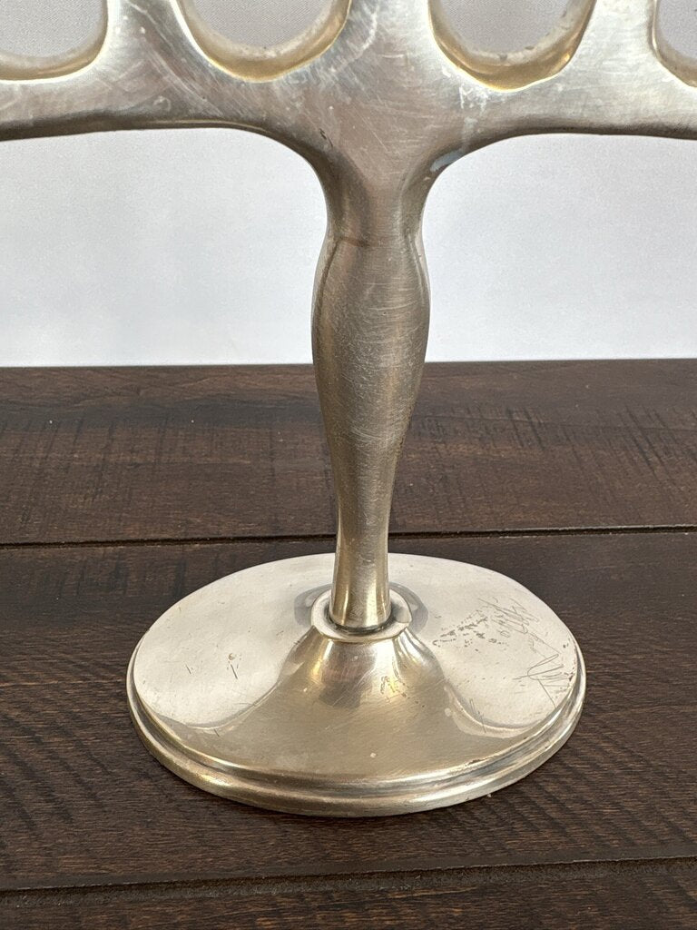 RH Brushed Pewter Hanukkah Menorah - 10.5X7H