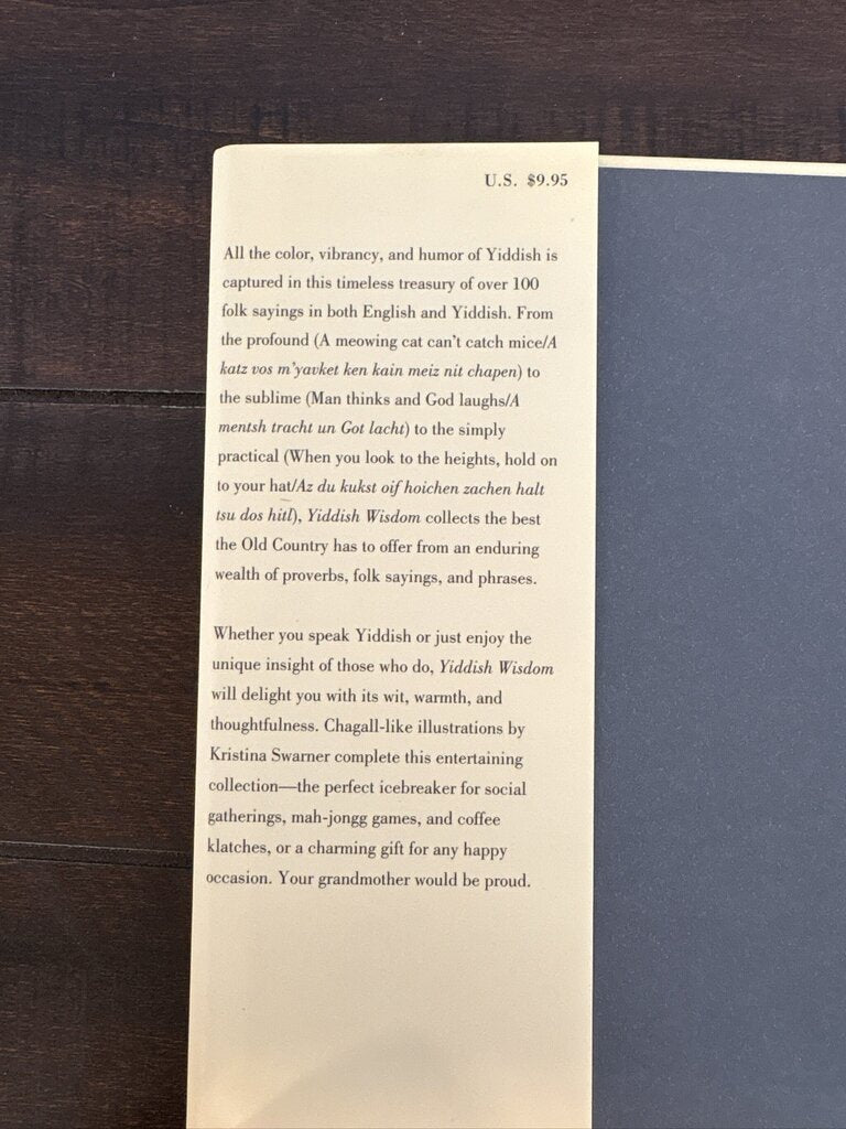 Yiddish Wisdom Book By Kristina Swarner
